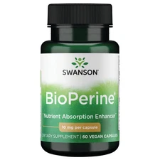 Swanson Bioperine Nutrient Absorption Enhancer 10 mg 60 Capsules