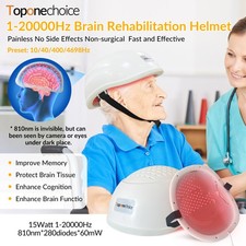 Photobiomodulation Infrared Helmet for Brain Injury Repair Memory Focus Sleep