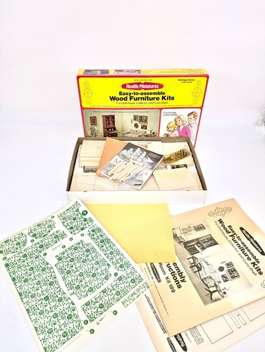 Realife Miniatures Wood Furniture Kit Lot Bedroom, Living Room, Nursery, Kitchen - Picture 7 of 13