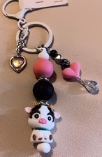 Handmade Beaded Keychain, Bookbag or Purse Strap Clip, Jewelery