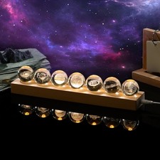 3d Crystal Ball Solar System Crystal Ball with Led Lamp Base - Best Birthday ...