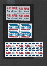 ETICHETTE POSTALI POSTA AEREA USA BLOCCHI DI 4 TUTTI GLI ANNI SPEDIZIONE GRATUITA