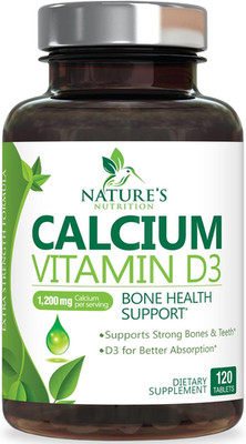 Calcium Supplement with Vitamin D3-1200 Mg Calcium per Serving with D3 for Best 
