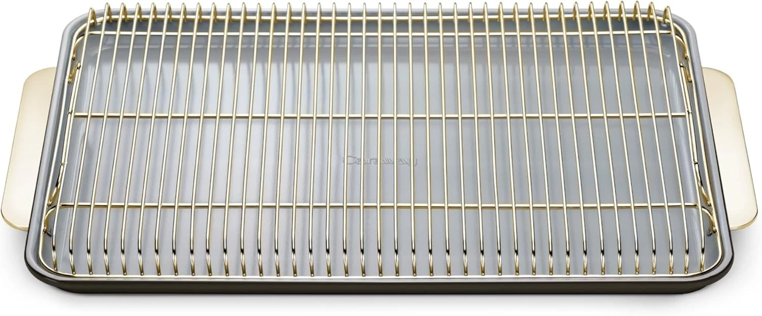 Non-Stick Ceramic Baking Sheet & Cooling Rack - Ceramic Coated - Non-Toxic,