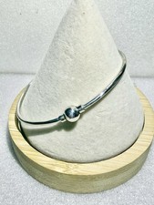 925 Sterling Silver 2.5? Diameter ADD A Charm Ball Lock Bangle Bracelet 10.18