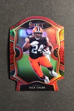 2020 Panini Select #26 Nick Chubb Red Prizm Die Cut