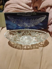 Vintage Genuine Lead Crystal Relish Dish Germany Made