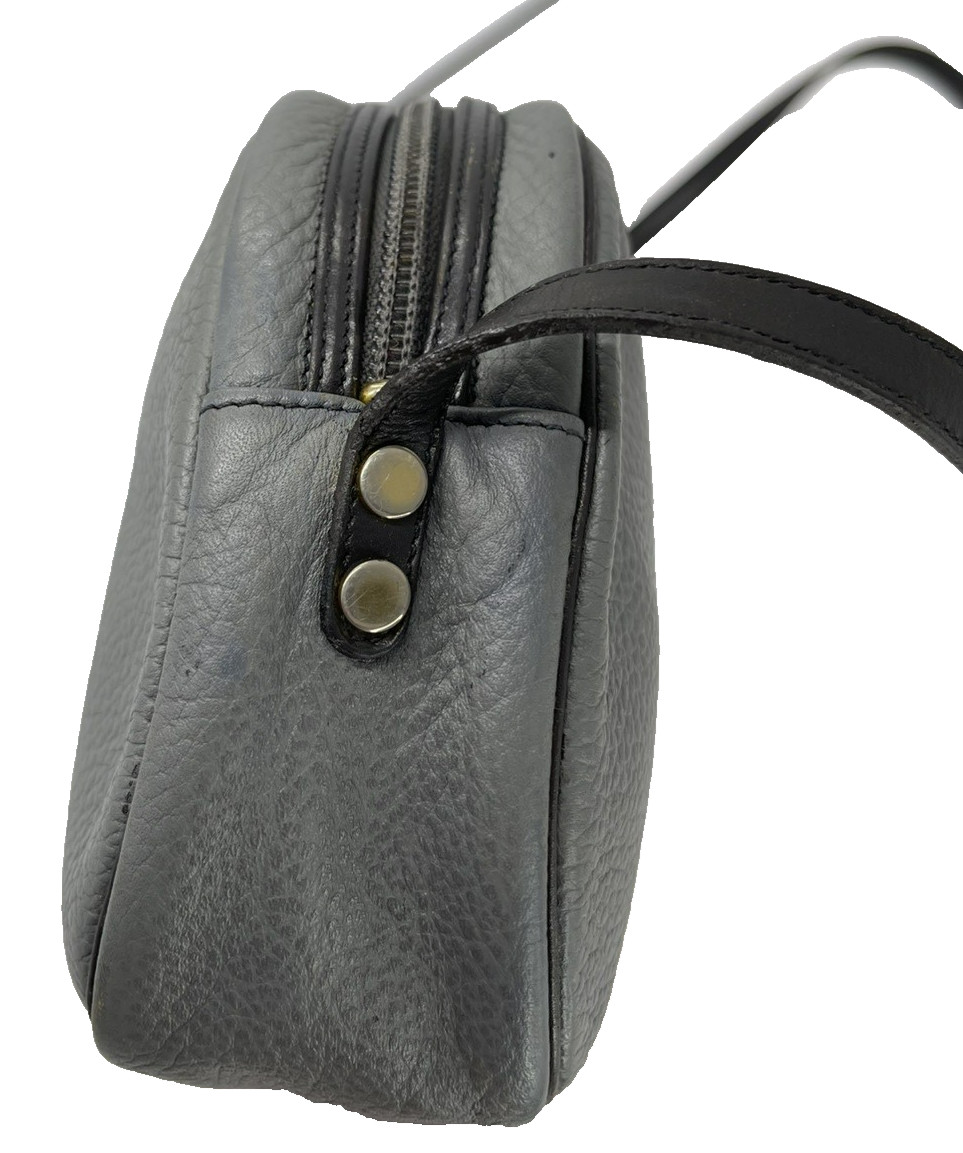 Vintage Christian Dior Shoulder Bag Gray Leather Italy Authentic thumbnail 15