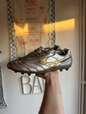 MIZUNO Morelia II Pro AG Fußballschuhe silber grau gold UK 11
