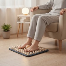 Foot Massage Mat Long-Lasting Wood Foot Acupressure Mat Compact for Office