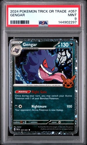 2024 POKEMON TRICK OR TRADE #057 GENGAR PSA 9