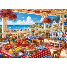 Coastal Pergola Jigsaw Puzzle for Adults 500 Pieces 20.5 x 15 Inch