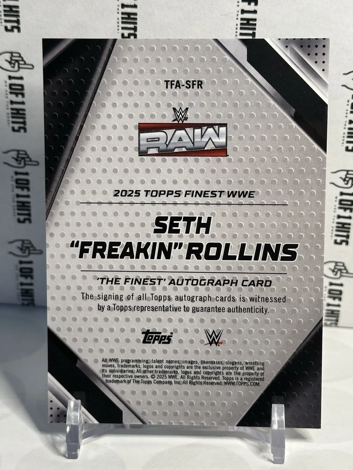 2025 Topps Finest Seth "Freakin" Rollins The Blue Checkerboard /75 Auto AL2 - Image 3 of 3