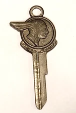 Vintage Pontiac Silver Streak Indian Head Uncut Crest Key Blank. Uncut.