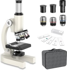 HUTACT Microscope for Kids & Adults 40-2000X Compound with Slide Kit & Case