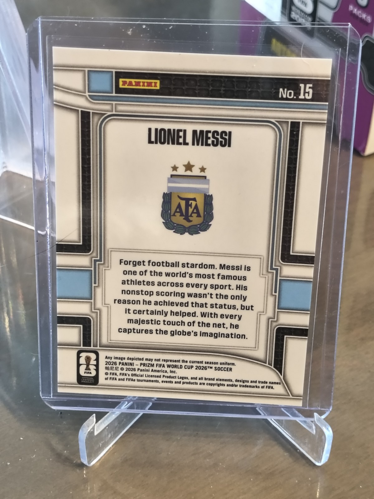 2026 Panini Prizm Fifa World Cup - Scorers Club Lionel Messi #15 view 2