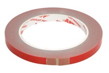 Ruban Acrylique rouge 9mm - 5m 1pces.