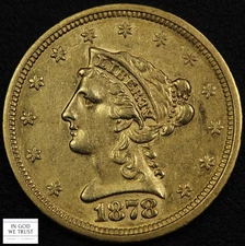 1878 S $2.50 Liberty Head Gold Quarter Eagle