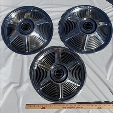 3 Vtg Original 1964-1965 Ford Mustang Standard Wheel Hub Cap - 14 Inch Dog Dish 3 Vtg Original 1964-1965 Ford Mustang Standard Wheel Hub Cap - 14 Inch Dog Dish