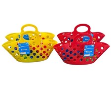 Beach Toy Sand Water Set Kids Carry Basket Play Set New Lot Of 4 Colorful Toys