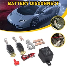12V Wireless Dual Remote Car Battery Disconnect Relay Master Kill Cut-off Switch