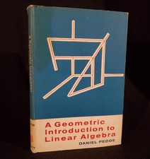 A Geometric Introduction to Linear Algebra by Daniel Pedoe 1963 Hardcover DJ