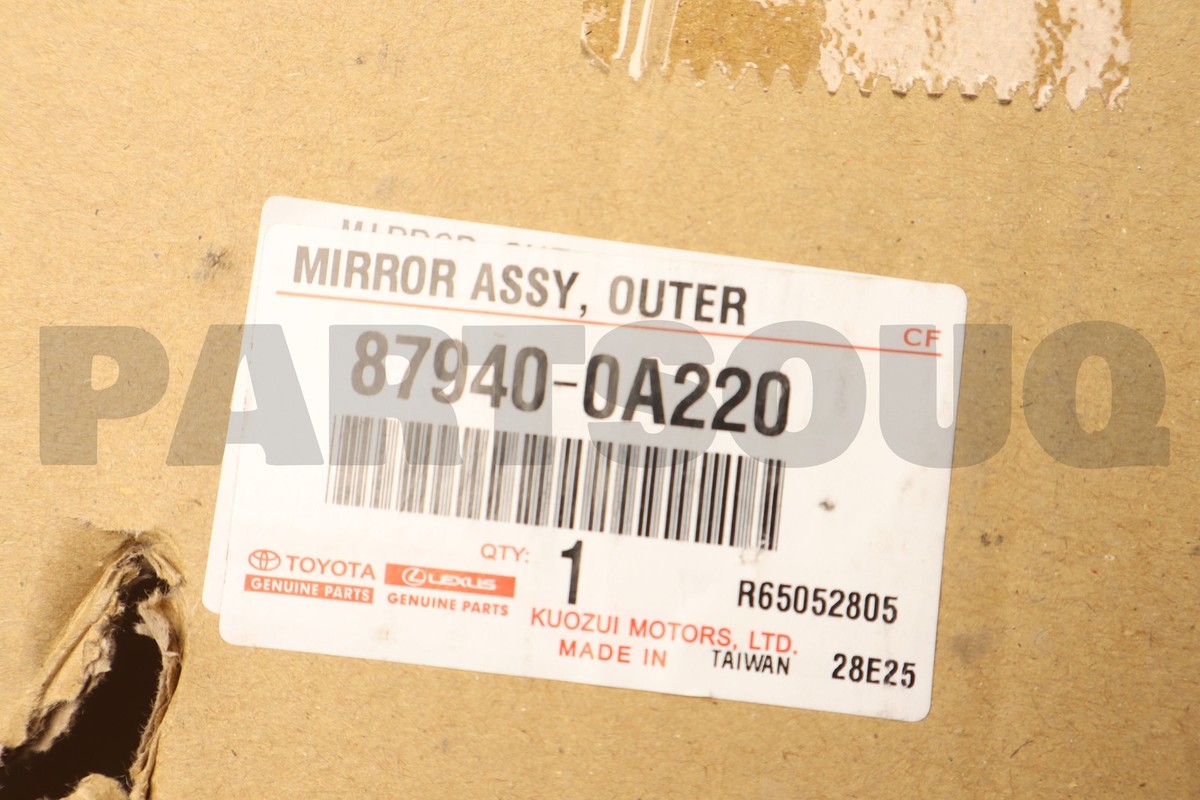 879400A220 Genuine Toyota MIRROR ASSY, OUTER L 87940-0A220 | eBay