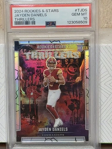 2024 Panini Rookies & Stars - Thrillers Jayden Daniels #T-JDS Silver (RC) PSA 10