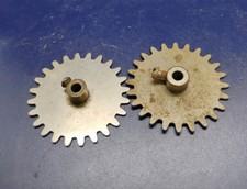 Gilbert Erector 1920's Nickel Plated Steel Part CJ 24-Tooth Gear Lot of 2