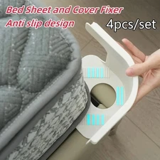 4PCS Lock Sheet Holders Keep Sheets Tight Heavy Duty Straps Fit All Mattresses