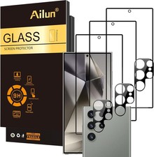 3 Pack Glass Screen Protector Camera Lens Protector for Galaxy S24 Ultra