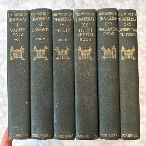 1903/04 Works of William Makepeace Thackeray Partial 6 Volume Set Illustrated HC