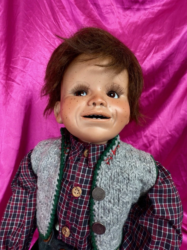 Encantador Muñeco Niño Inge Enderle KRISTIAN 22" Bisque Alemán RARO LE #6/100 Firmado Foto 3 de 4