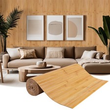 EYAYEN Natural Bamboo Wall Panel for Interior 12" x 96", Light-carbonized
