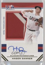 2017 USA Baseball Stars & Stripes Jersey Prime 16/25 Hagen Danner #189 Auto 3wu