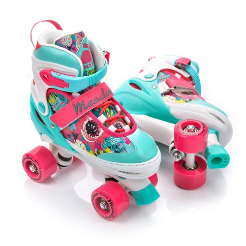 Roller Skates Size 9-1 Quad Skates Shoes Adjustable Children Kids Women 4Wheel - Picture 40 of 87