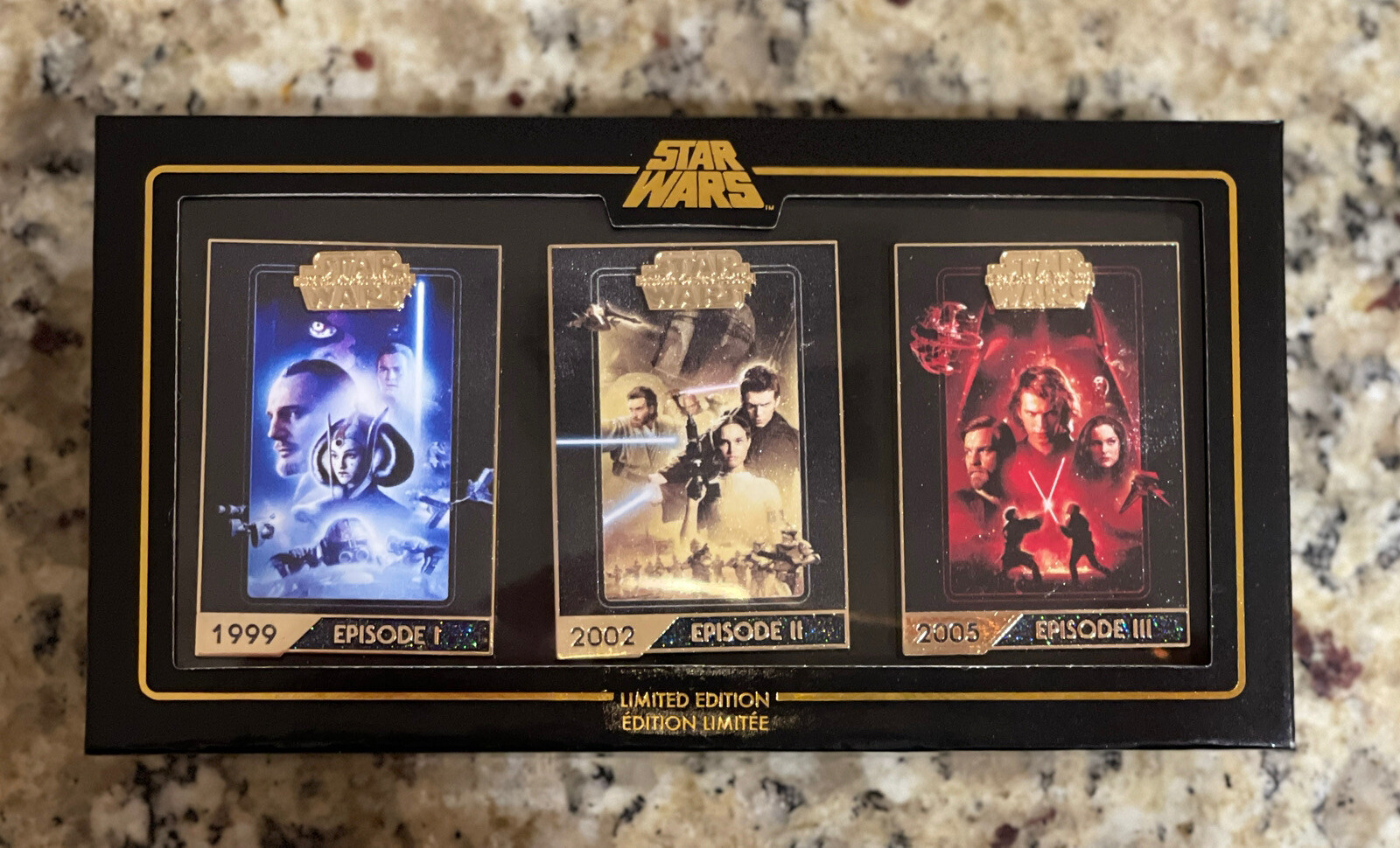 2022 Disney Parks Star Wars Prequel Trilogy Poster Pins Limited Edition 3000 NIB