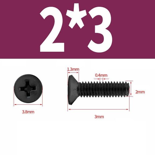 Countersunk Machine Screws Nickel Plated / Black Steel Phillips Head Bolts M2-M6 - Picture 33 of 99