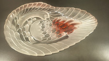 plat en verre moulé Walther représentant un cygne