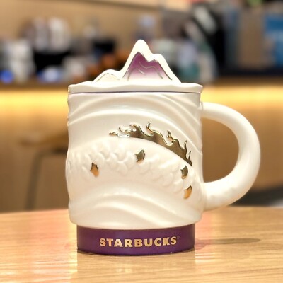 2024 China Starbucks The Year of Dragon Classic Relief 13oz Ceramic Mug  With Lid | eBay