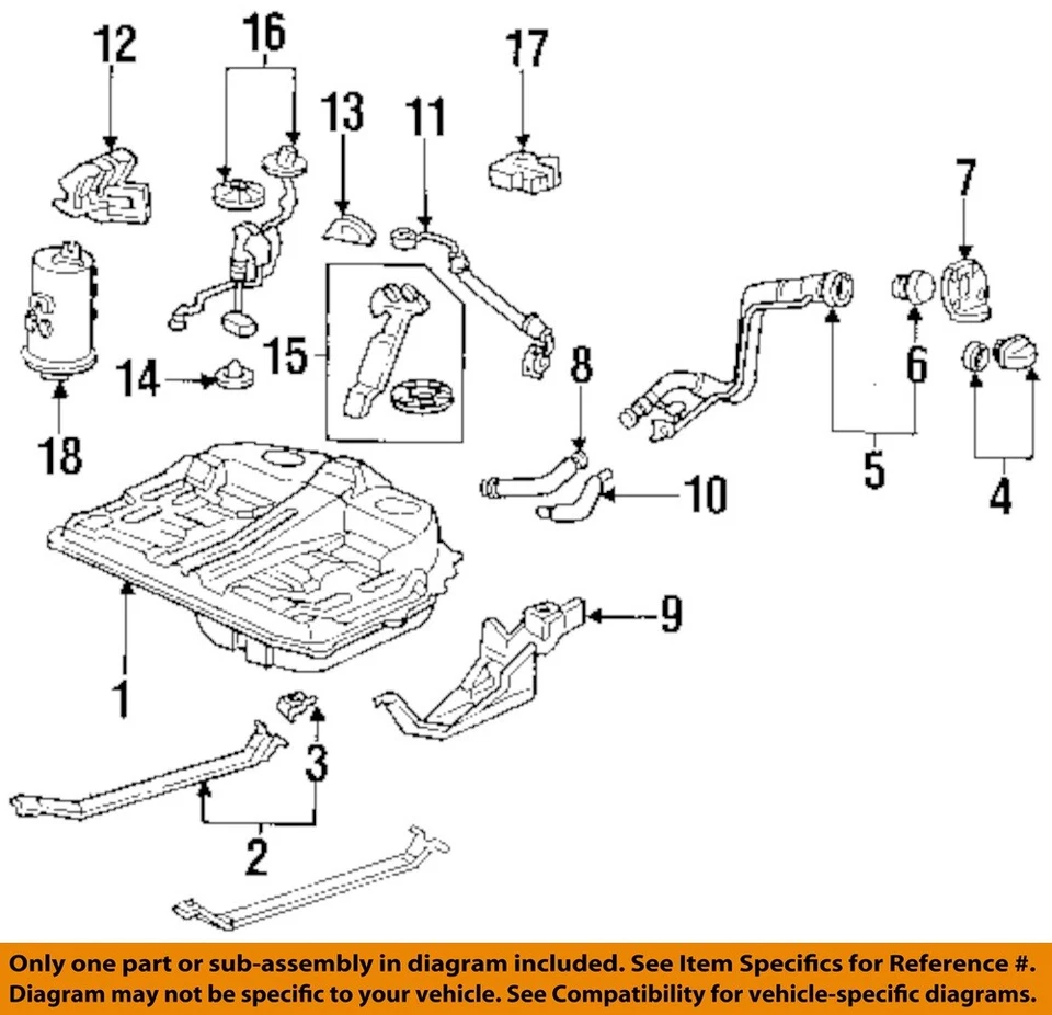 Used Fuel Pump fits: 1996 Honda Accord Pump Only Grade A Foto 2 de 4