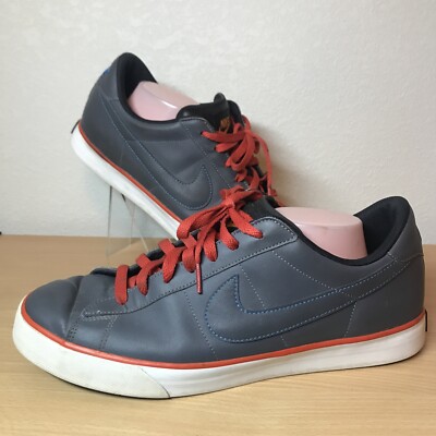 Nike Sneakers 318333-034 Sweet Classic Leather Tennis Shoes Gray Blue Men's 13