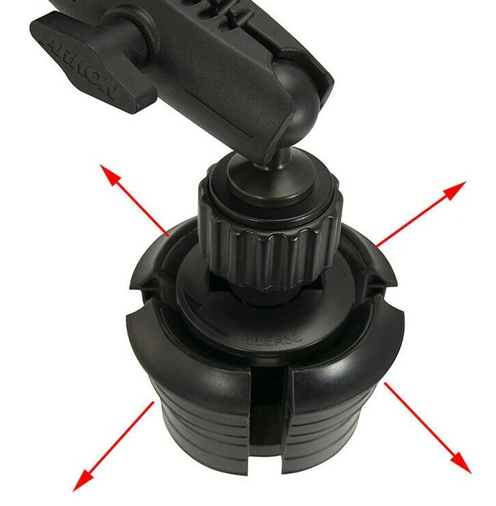 Arkon SM6RM023 Car Robust Custom Cup Holder Phone Mount f/ iPhone Samsung LG HTC - Image 3 of 4