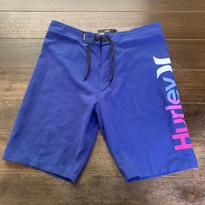 Hurley Boys Youth Board Shorts Swim Trunks Blue Size 16 Measures 29  Waist 