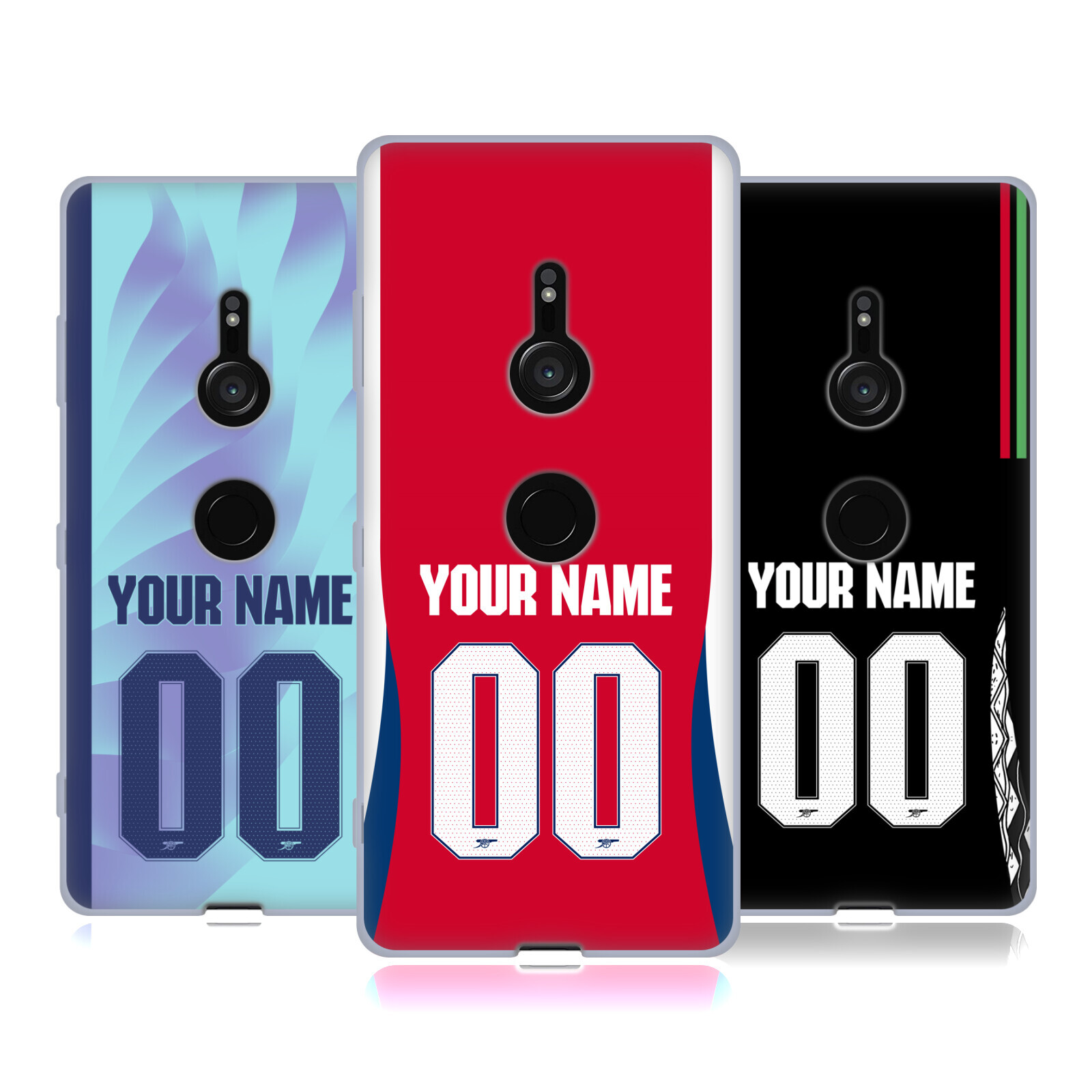 CUSTOM CUSTOMIZED PERSONALIZED ARSENAL FC 2024/25 KIT GEL CASE FOR SONY PHONES 1