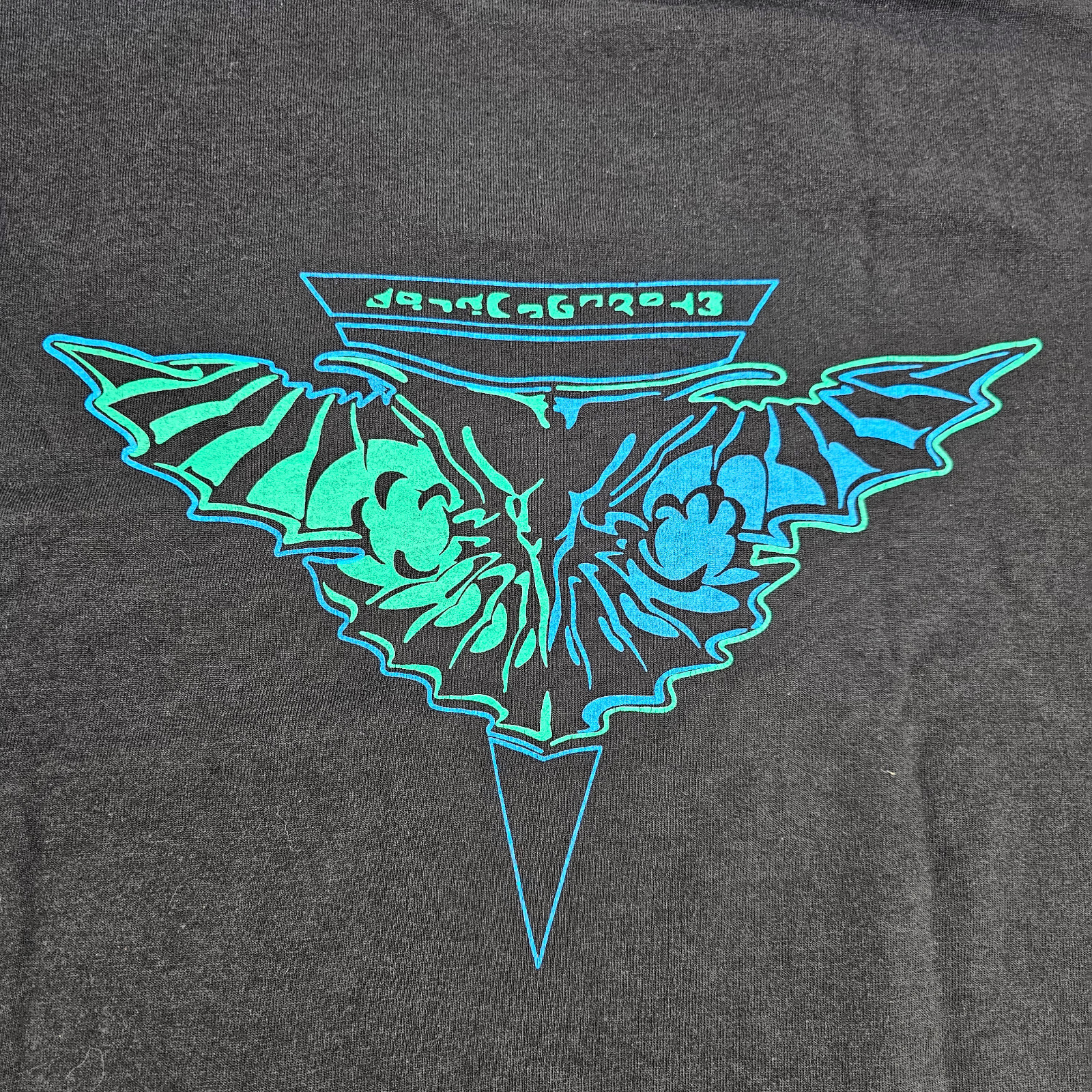 1991 Star Trek Next Generation Romulan Warbird Large Black T-Shirt TV Show Promo