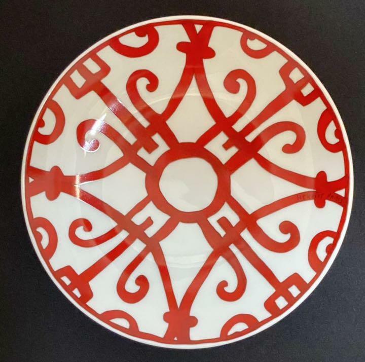 HERMES Salón du Guadalquivir 皿　17cm Hermes Guadalquivir Red Bread Plate 17cm Tableware Dish Porcelain