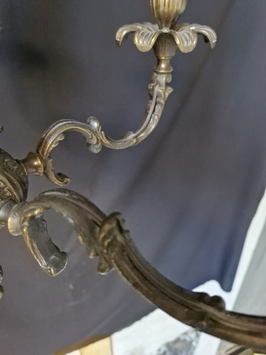 Vintage Antique Brass Medium Chandelier Lighting Ceiling Light 5 Arms - 第 14/15 張圖片