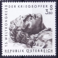 Head of Saint John, Sculpture by Thomas Schwanthaler, Austria 1970 MNH 