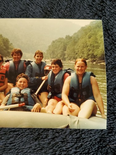 Vintage Group of White Water Rafters Color Photograph Snapshot 4.5" x 3.5" - Picture 4 of 7